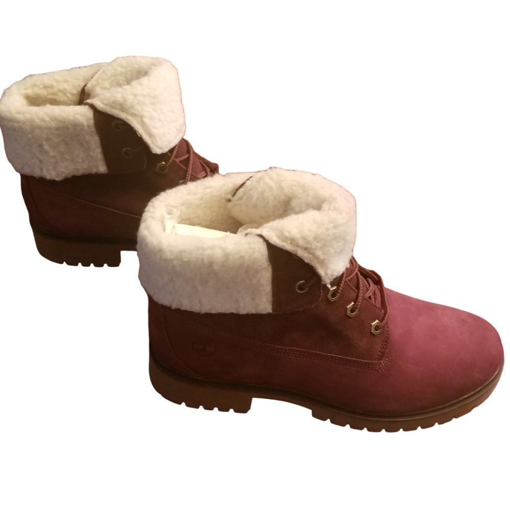 NWOT Timberland Jayne Women's Waterproof Teddy Fleece Fold Down Boot | Size: 9½ - Picture 9 of 16